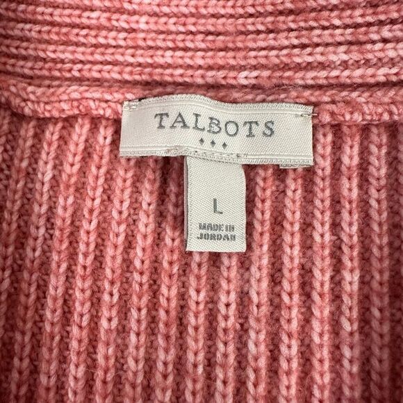 Talbots Large Shawl Collared Ribbed Sweater - Picture 5 of 6